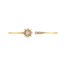 Load image into Gallery viewer, Super Nova  Adjustable Diamond Cuff in 14K Yellow Gold Vermeil