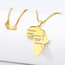 Load image into Gallery viewer, Africa Map Pendant Necklace