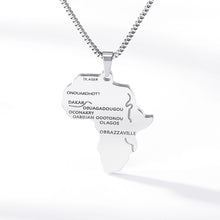 Load image into Gallery viewer, Africa Map Pendant Necklace