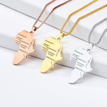 Load image into Gallery viewer, Africa Map Pendant Necklace