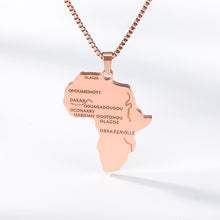 Load image into Gallery viewer, Africa Map Pendant Necklace