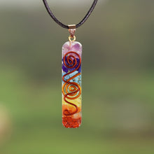 Load image into Gallery viewer, 7 Chakra Orgone Energy Healing Pendant