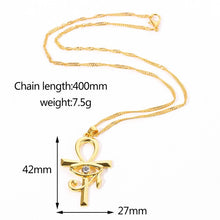 Load image into Gallery viewer, Ankh ,Eye of Horus Cross Pendant Necklace